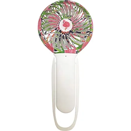 3 Speed USB Rechargeable Buggy TURBO Fan - Flamingo Print