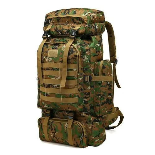 80L Oxford Fabric Military Tactical Army Backpack Rucksack Camping