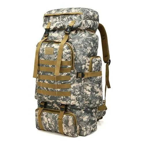 80L Oxford Fabric Military Tactical Army Backpack Rucksack Camping