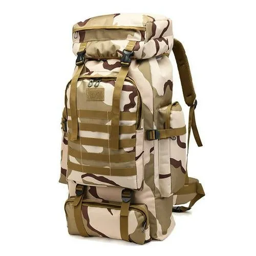 80L Oxford Fabric Military Tactical Army Backpack Rucksack Camping
