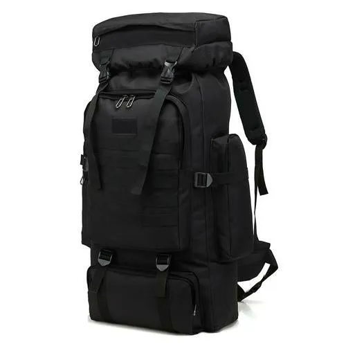 80L Oxford Fabric Military Tactical Army Backpack Rucksack Camping