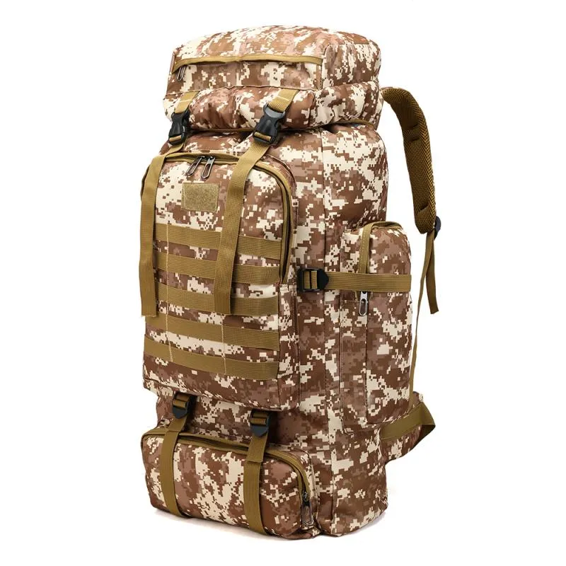 80L Oxford Fabric Military Tactical Army Backpack Rucksack Camping
