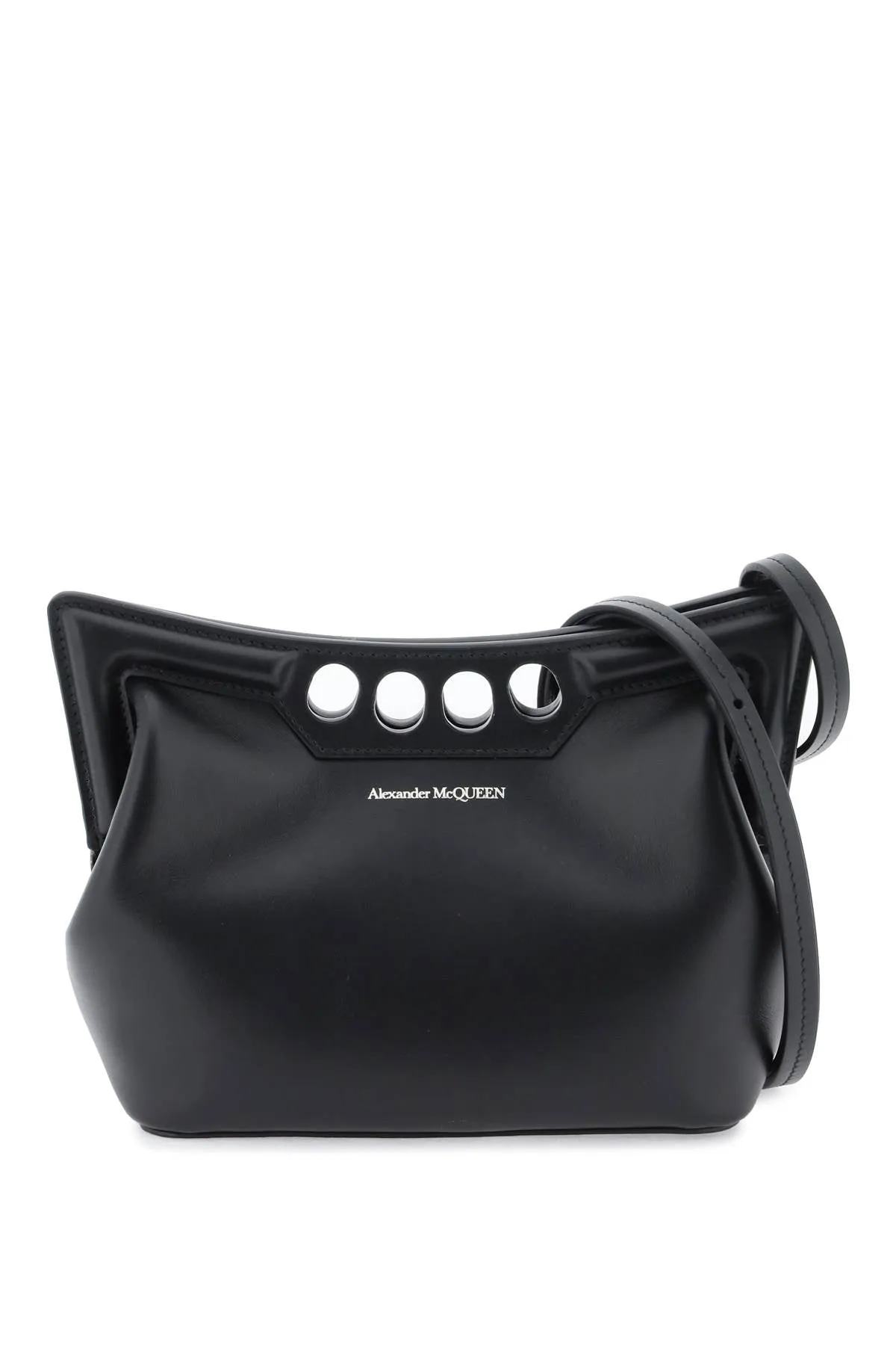 Alexander mcqueen peak mini crossbody bag 775908 1BLLI BLACK