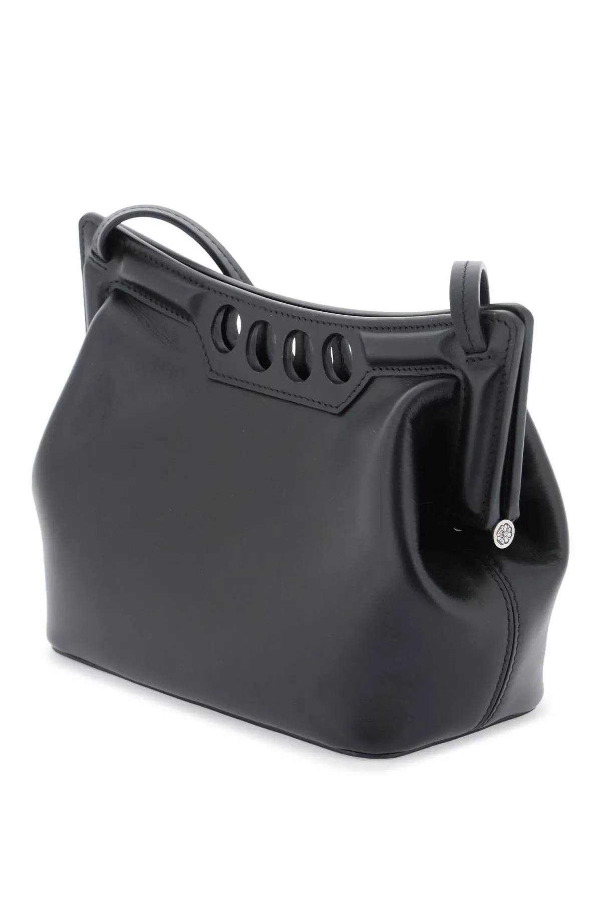 Alexander mcqueen peak mini crossbody bag 775908 1BLLI BLACK