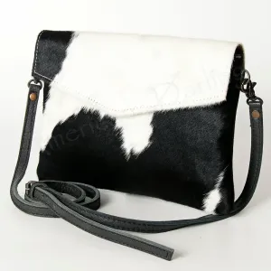 American Darling ADBGS178BKW Envelope Hair On Genuine Leather Women Bag Western Handbag Purse