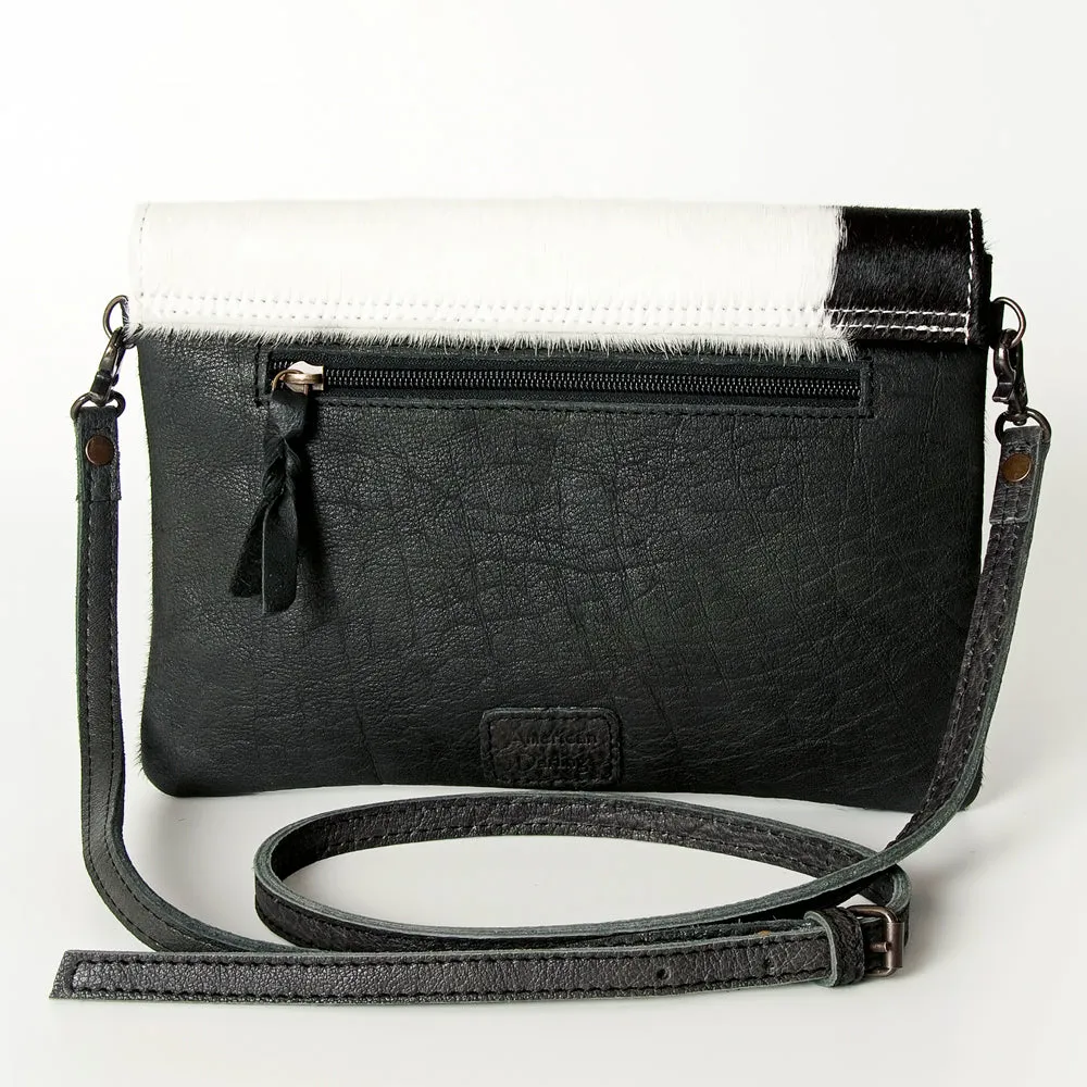 American Darling ADBGS178BKW Envelope Hair On Genuine Leather Women Bag Western Handbag Purse