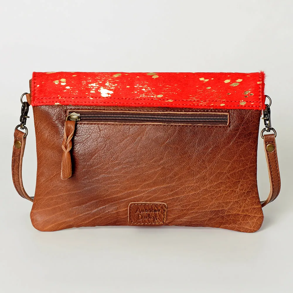 American Darling ADBGS178Q Envelope Hair On Genuine Leather Women Bag Western Handbag Purse