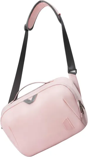 BAGSMART DSLR Camera Bag, Waterproof Crossbody Camera Case with Padded Shoulder Strap, Anti-Theft Bag, Pink