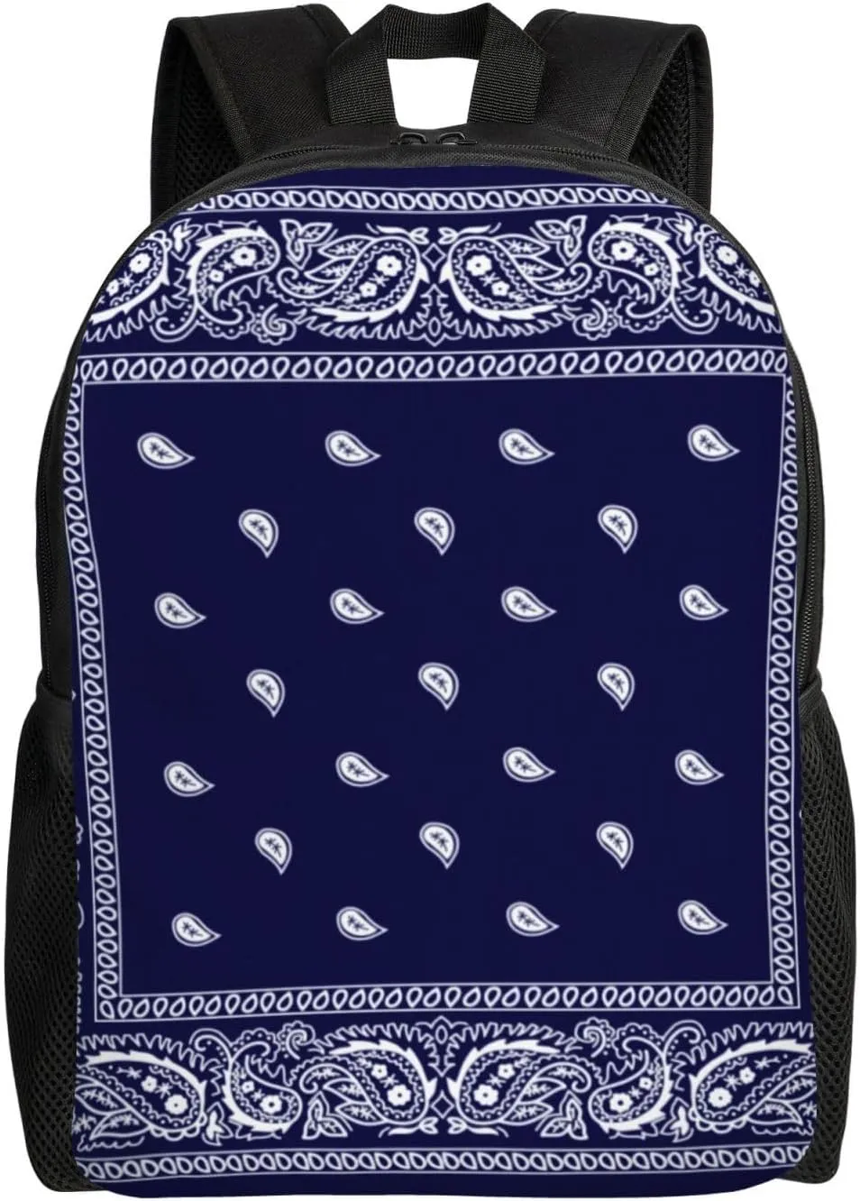 Bandana True Blue Minimalist Laptop Backpack  Waterproof Business Travel Bag, Breathable Design, Modern Work & Leisure