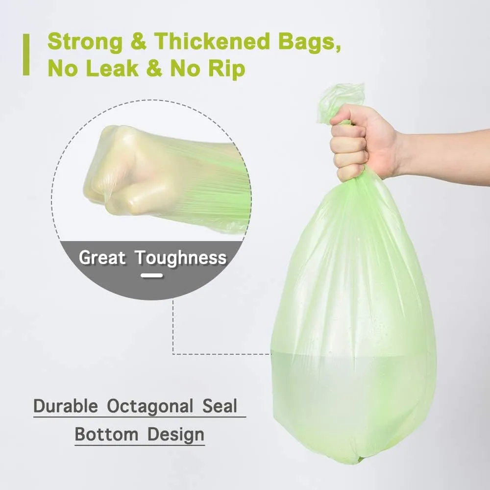Black Bathroom Trash Bags - 2.6 Gal, 80cts, Biodegradable, Mini, Strong