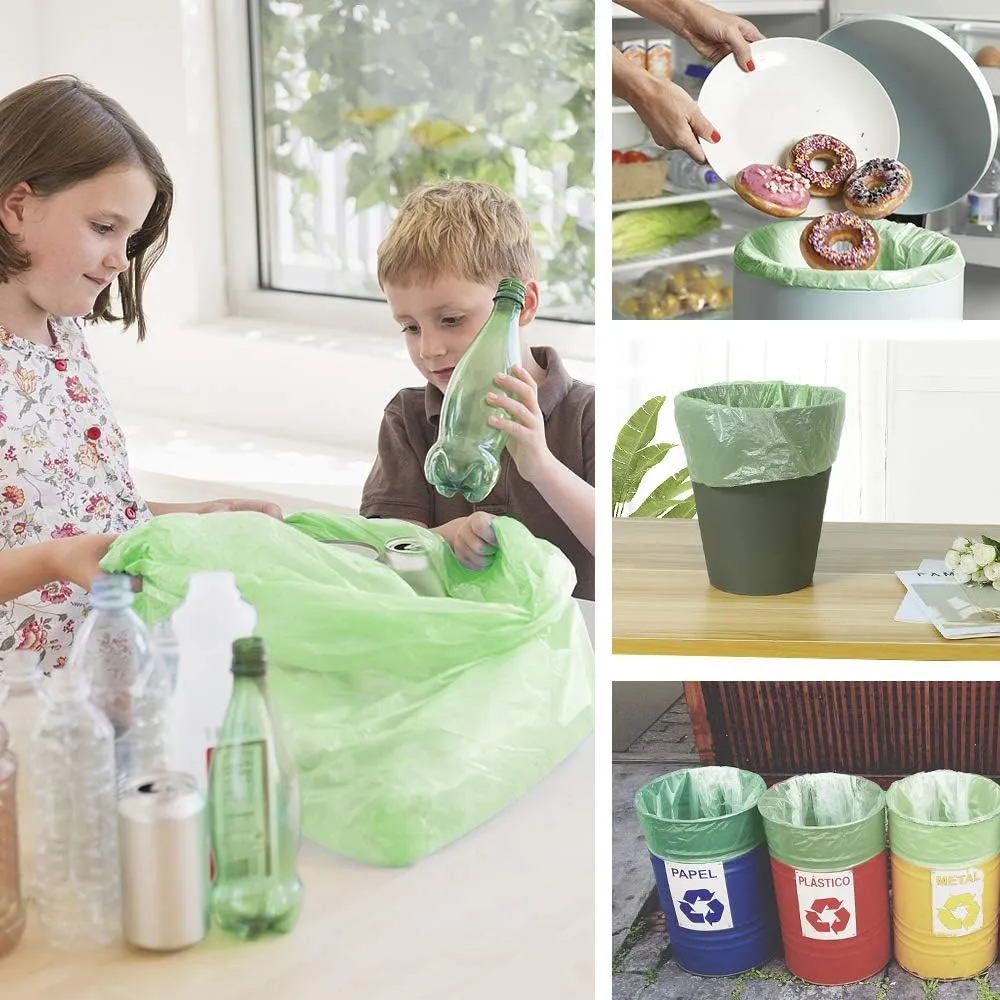 Black Bathroom Trash Bags - 2.6 Gal, 80cts, Biodegradable, Mini, Strong