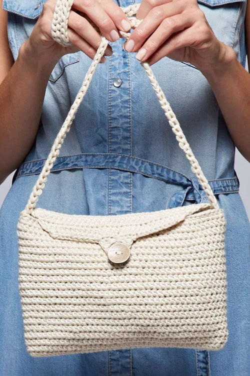 Bohemian Crossbody Crochet Envelope Bag