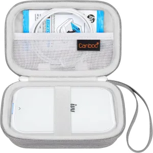 Canboc Carrying Case for Canon Ivy 2/ Canon Ivy/Canon Ivy CLIQ 2 CLIQ 2 Mini Photo Printer Mobile Wireless Bluetooth Instant Camera Printer, Mesh Bag fit Photo Paper Cable, Grey