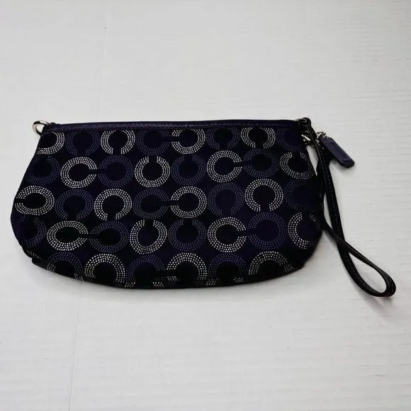 COACH Madison Purple Opera Art Wristlet