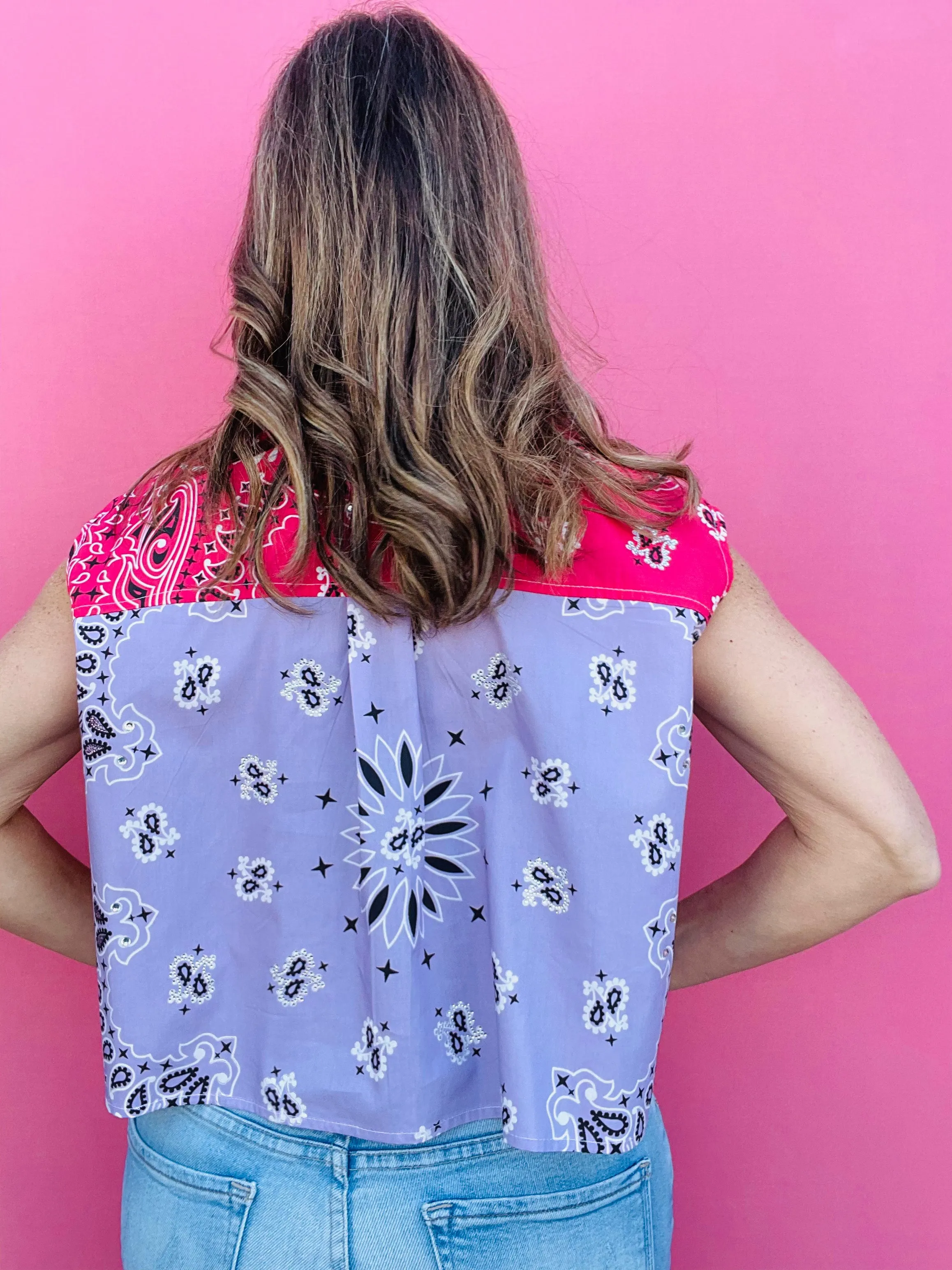 Colorblock Bandana Top