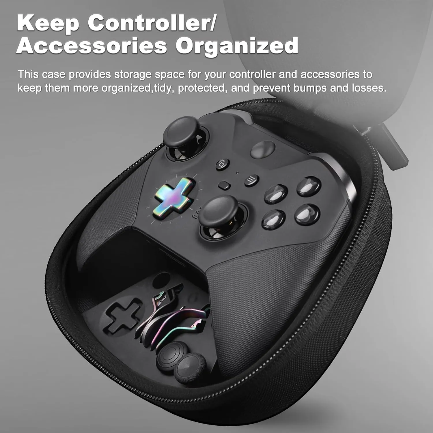 Complete Component Pack for Xbox Elite Controller Series 2 - Accessories Includes 1 Carrying Case, 1 Charging Dock, 4 Thumbsticks, 4 Paddles, 1 Adjustment Tool and 1 Charging Cable (Iridescent)