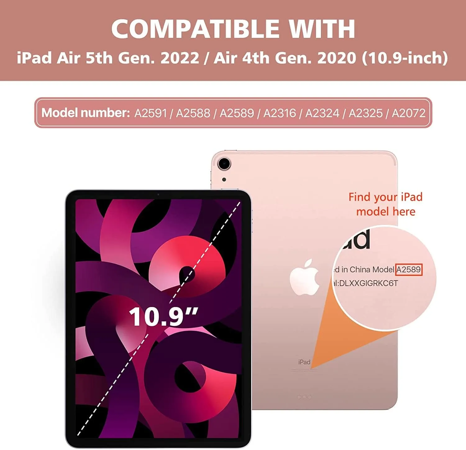 COO Keyboard Case for iPad Air 5th Gen/4th Gen 2020/iPad Pro 11, Detachable Wireless Bluetooth Keyboard, Built-in Pencil Holder, Champagne