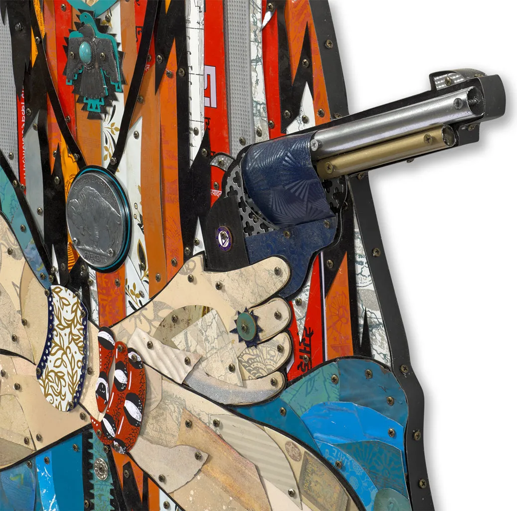 COWGIRL (BANDANA) original metal wall sculpture