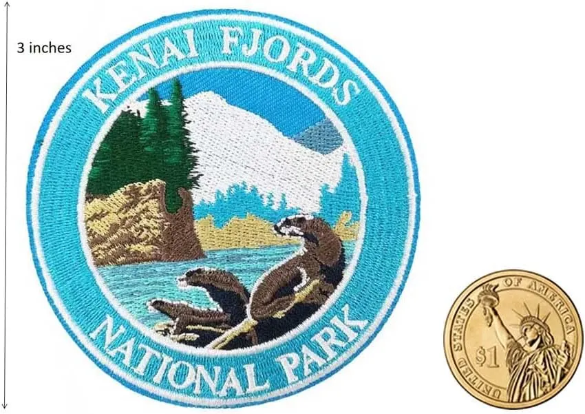 Cute-Patch Kenal Fjords National Park Embroidered Iron on Patch Seal Gifts