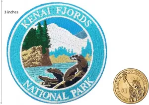Cute-Patch Kenal Fjords National Park Embroidered Iron on Patch Seal Gifts