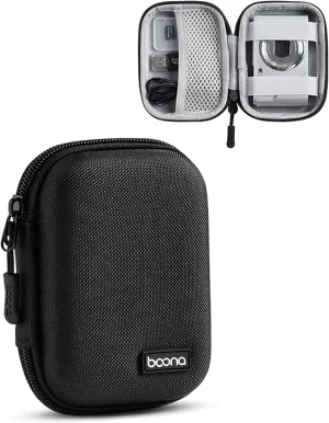 Digital Camera Case for CAMKORY, KODAK PIXPRO FZ45/FZ55, Canon IXUS 285 HS, Lecran, Small Travel Compact Camera Holder with Mesh Pocket for Accessories SD Card (Black-Oxford)