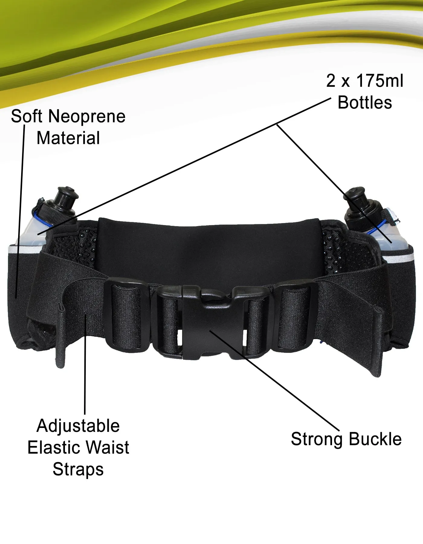 Fino B4502 Hiking & Jogging Waist Bag with Water Bottle Holders
