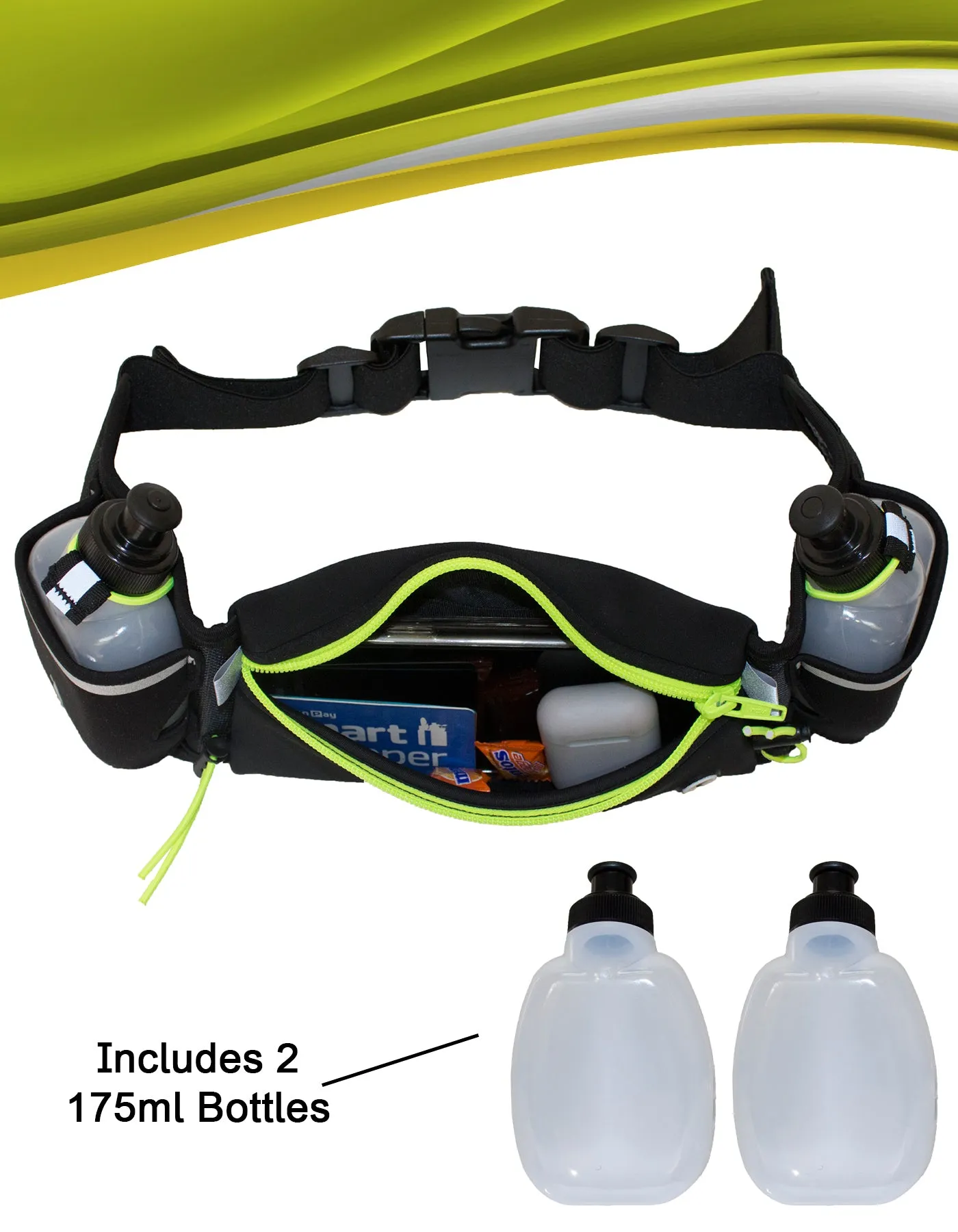Fino B4502 Hiking & Jogging Waist Bag with Water Bottle Holders