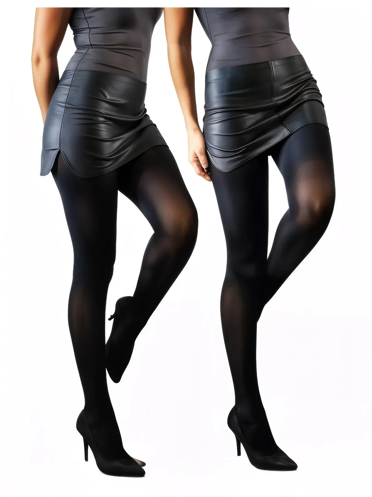 Handcrafted Lambskin Leather Mini Skirt Black