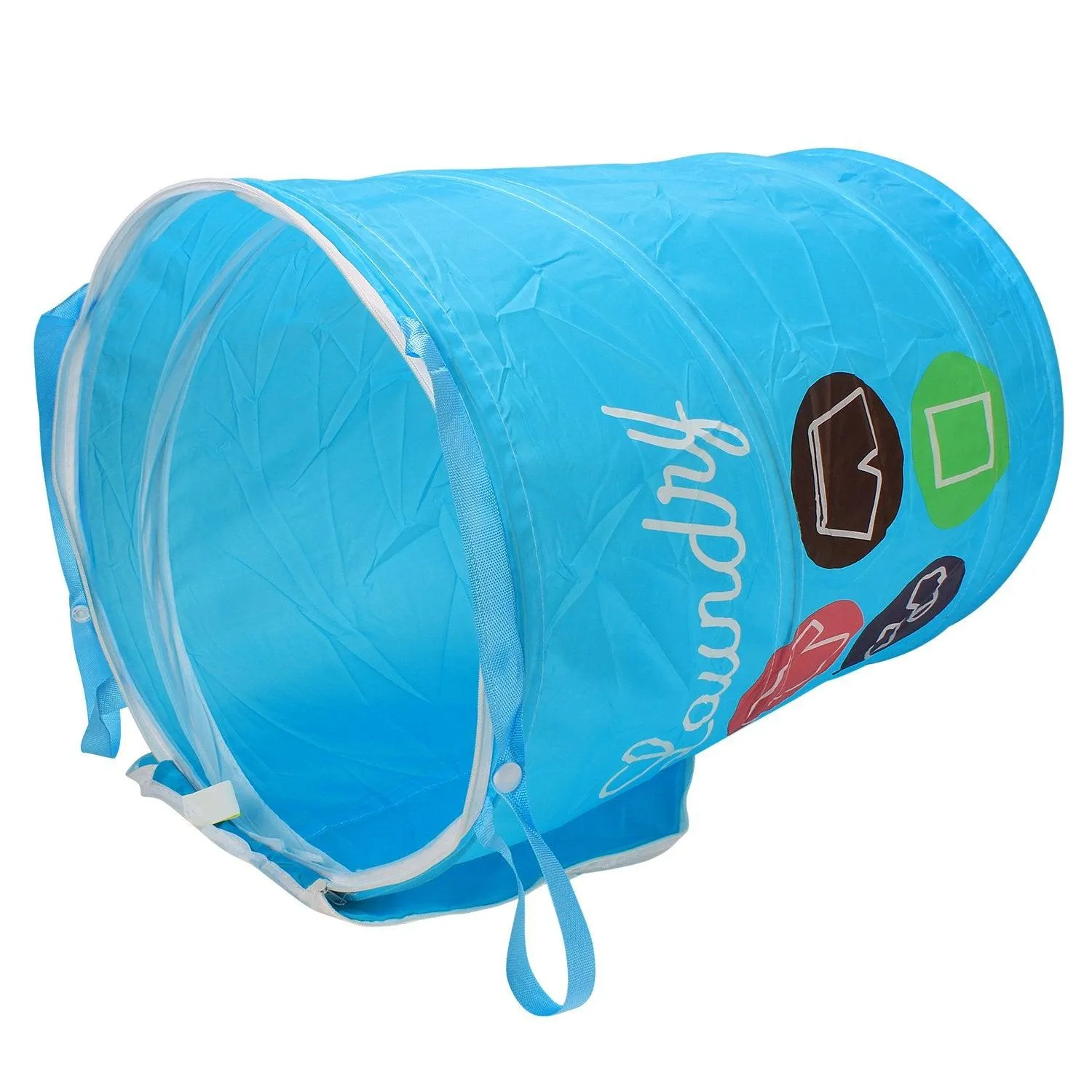 HOKIPO Foldable Cloth Pop Up Laundry Bag Hamper, 48-Ltr
