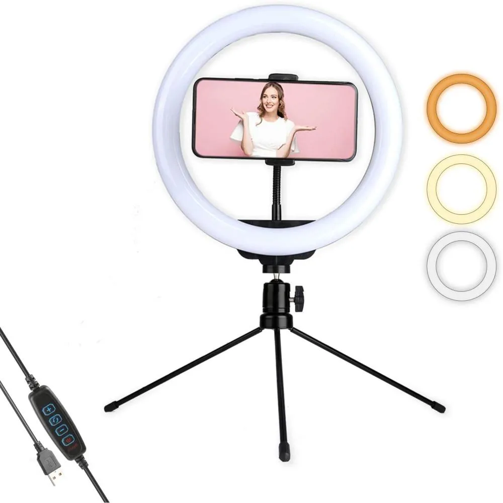 IFocus WebCaster Pro 10" LED Ring Light Kit w/ Phone Holder