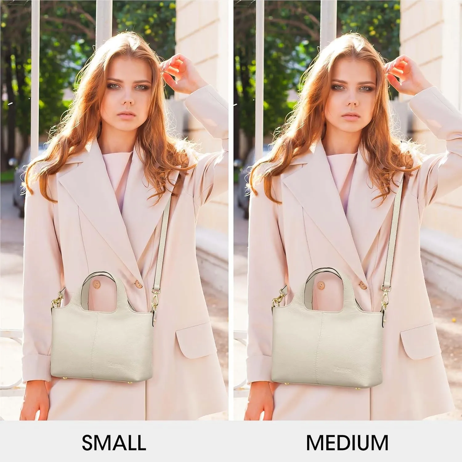 Kattee Leather Crossbody Bags for Women Cross Body Purses,Small Shoulder Tote Bag, Women's Satchel Handbags with Top Handle