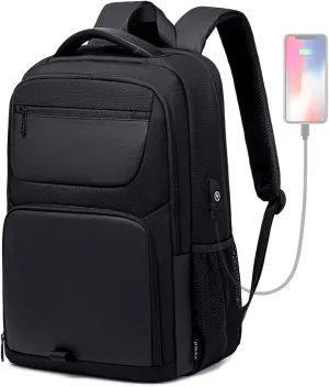Laptop Backpack for Men, High Tech Business Backpack with USB Charging Port and Ergonomic Design, 40L Water Repellent Travel Work College Computer Backpack Fits 17.3 Inch Tablet, Notebook