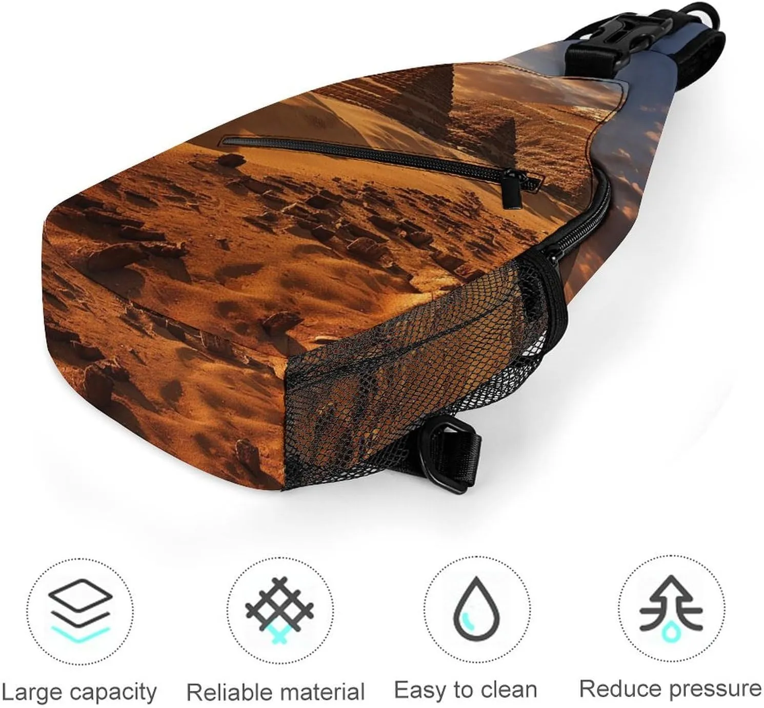 Lightweight Chest Bag Crossbody Bag Egyptian Pyramids Sling Backpack for Women Men Sports Travel