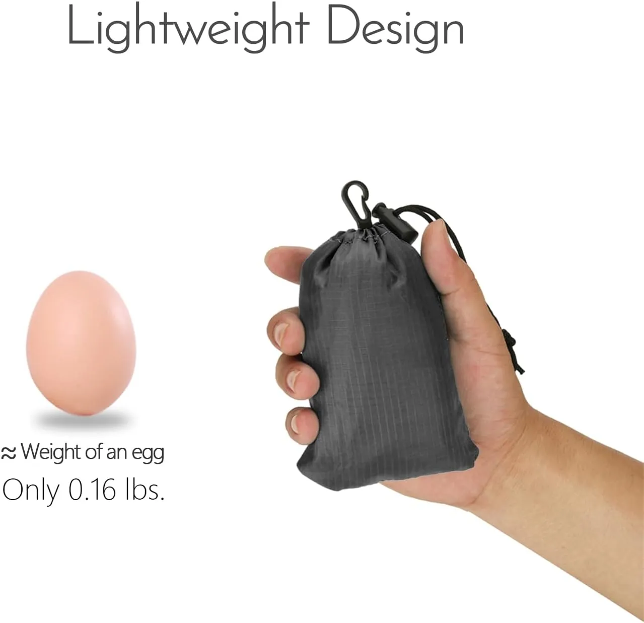 Lightweight Foldable Hiking Backpack, Ultralight Waterproof Travel & Gym Bag for Women Men (Black)