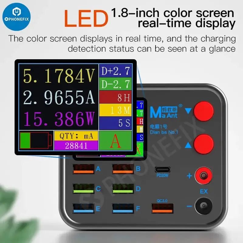 MaAnt DianBa TenSai PD 8-Port PD Charger Phone Current Detection
