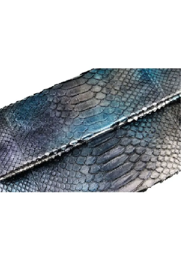 Mandalay Blue Aura Foldover Clutch