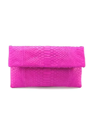 Mandalay Hot Pink Foldover Clutch