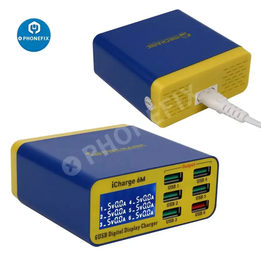 MECHANIC iCharge 6M QC 3.0 Digital Display 6 Port Smart Charger