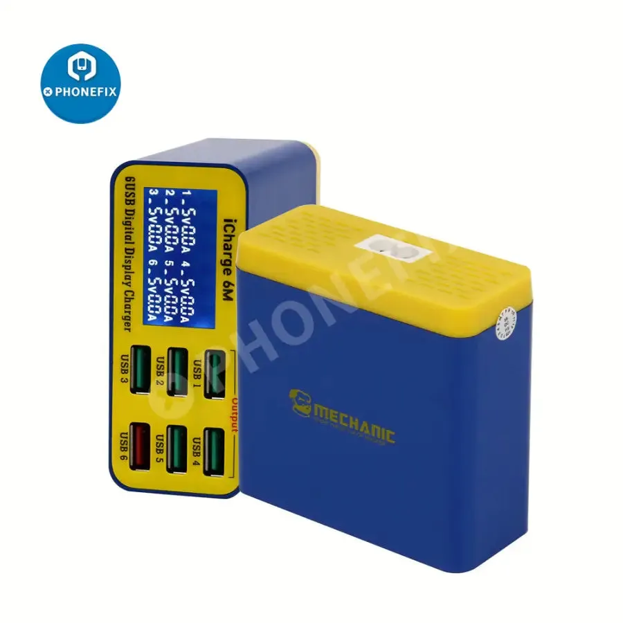 MECHANIC iCharge 6M QC 3.0 Digital Display 6 Port Smart Charger