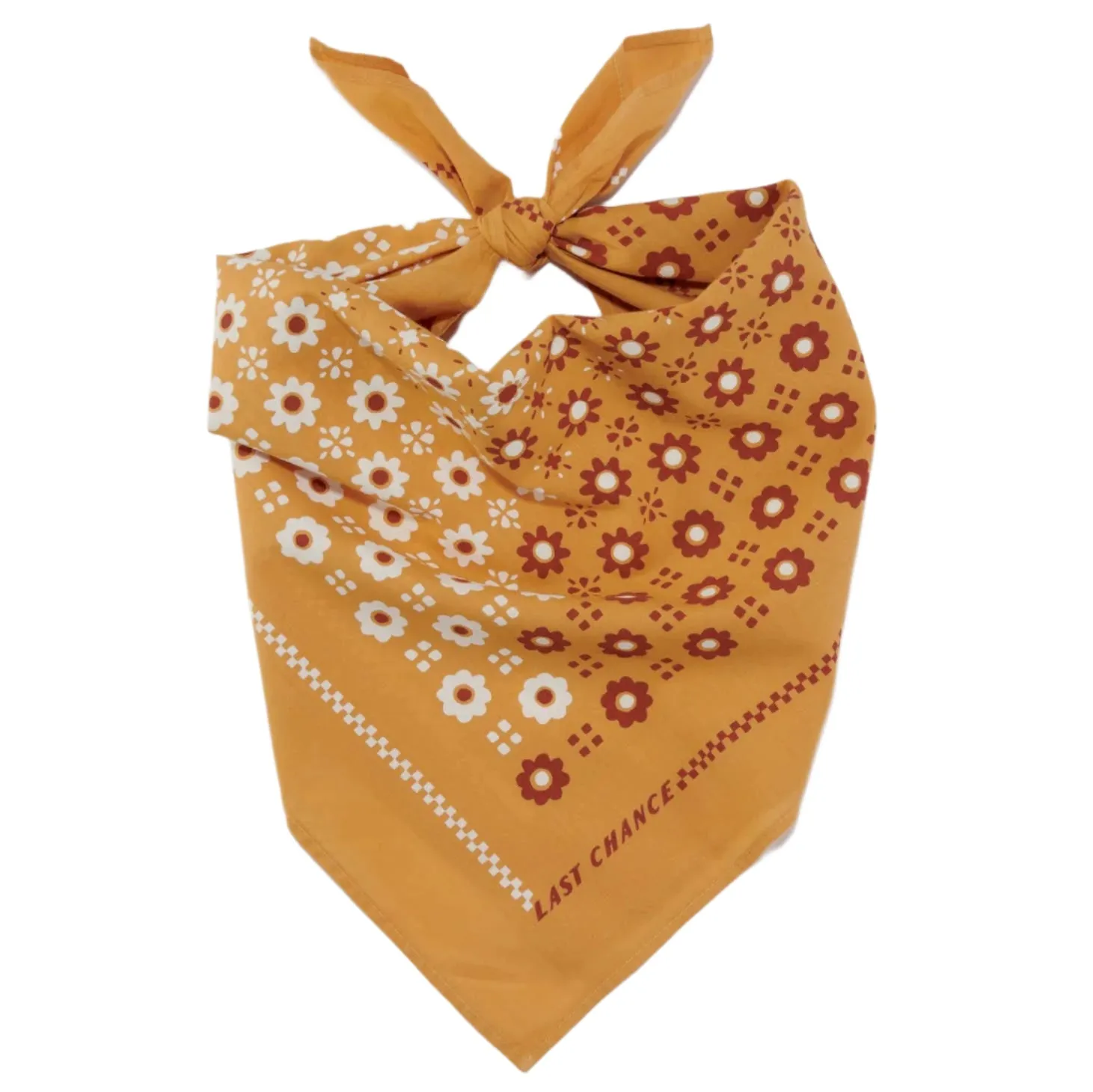 Nashville Embroidered Ochre Bandana by Last Chance Textiles