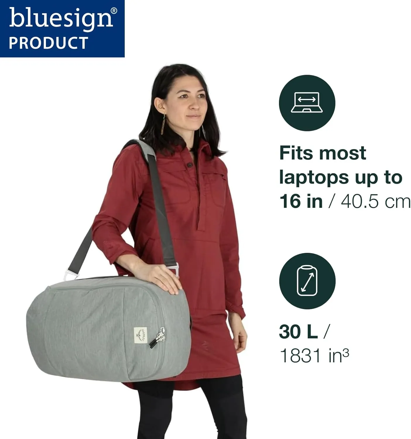 Osprey Arcane Everyday Duffel Backpack, Medium Grey Heather
