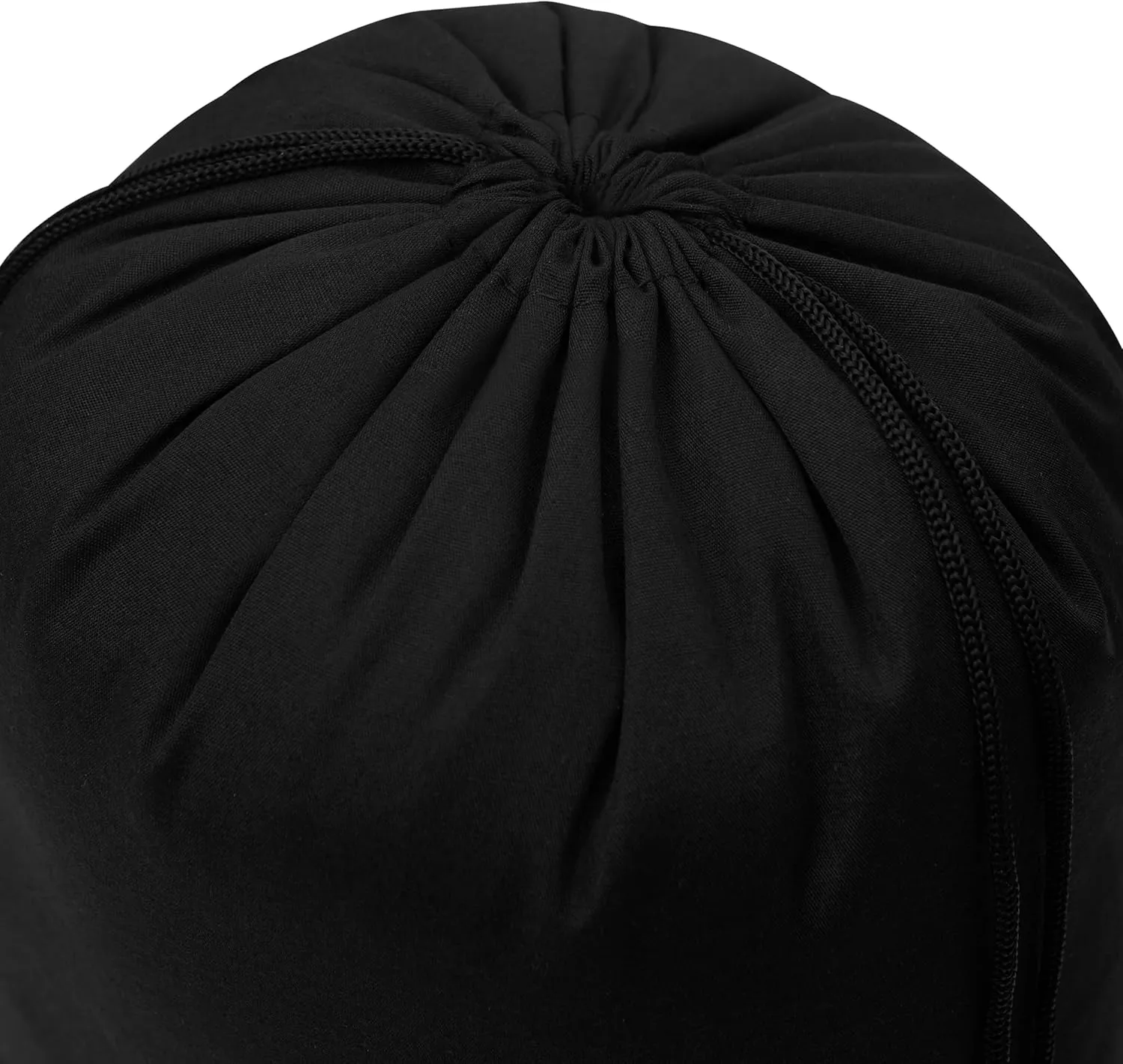 PALTERWEAR Black Cotton Drawstring Bags, Reusable Quality with Double String, For Pantry Gifts Stationery - Pack of 6 (Black Cotton Blend, 5 x 7 Inch)