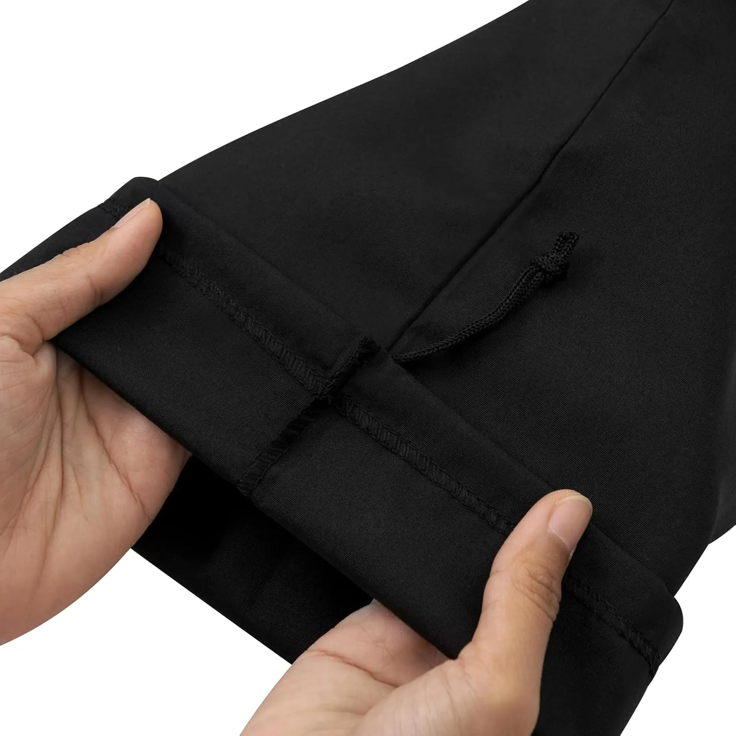 PALTERWEAR Black Cotton Drawstring Bags, Reusable Quality with Double String, For Pantry Gifts Stationery - Pack of 6 (Black Cotton Blend, 5 x 7 Inch)