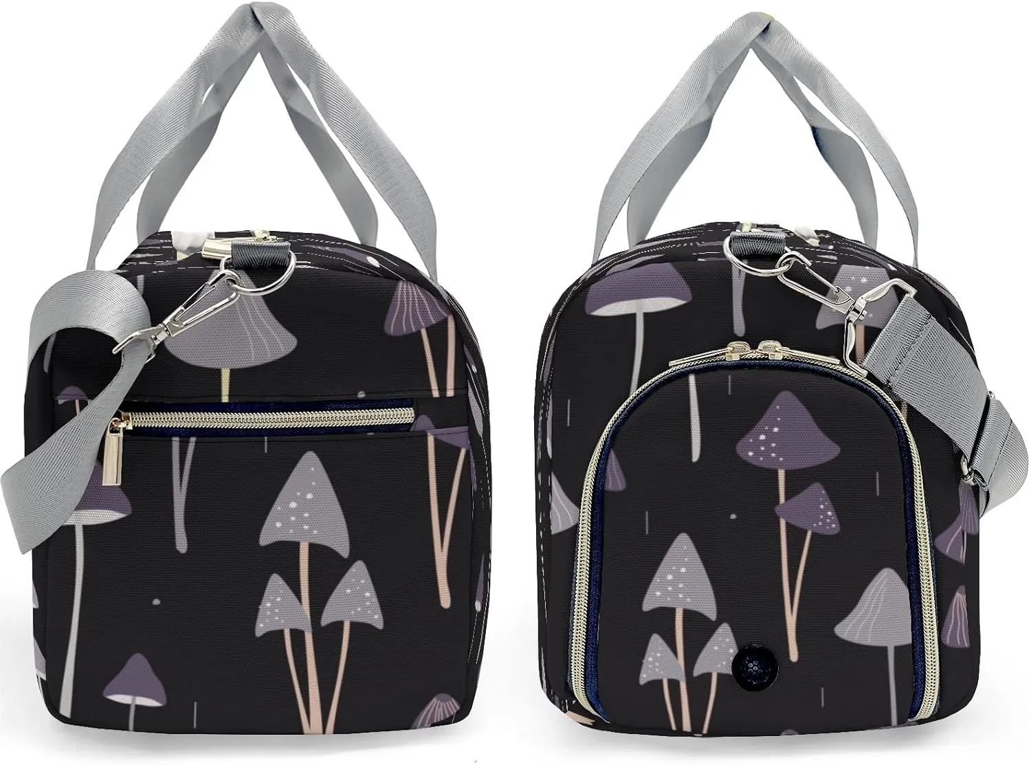 Personalized Duffel Bag Woodland Mushrooms Customized Multi-Function Travel Bag Gym Sports Bag Dance Bag Women Men Carry On Weekend Bags