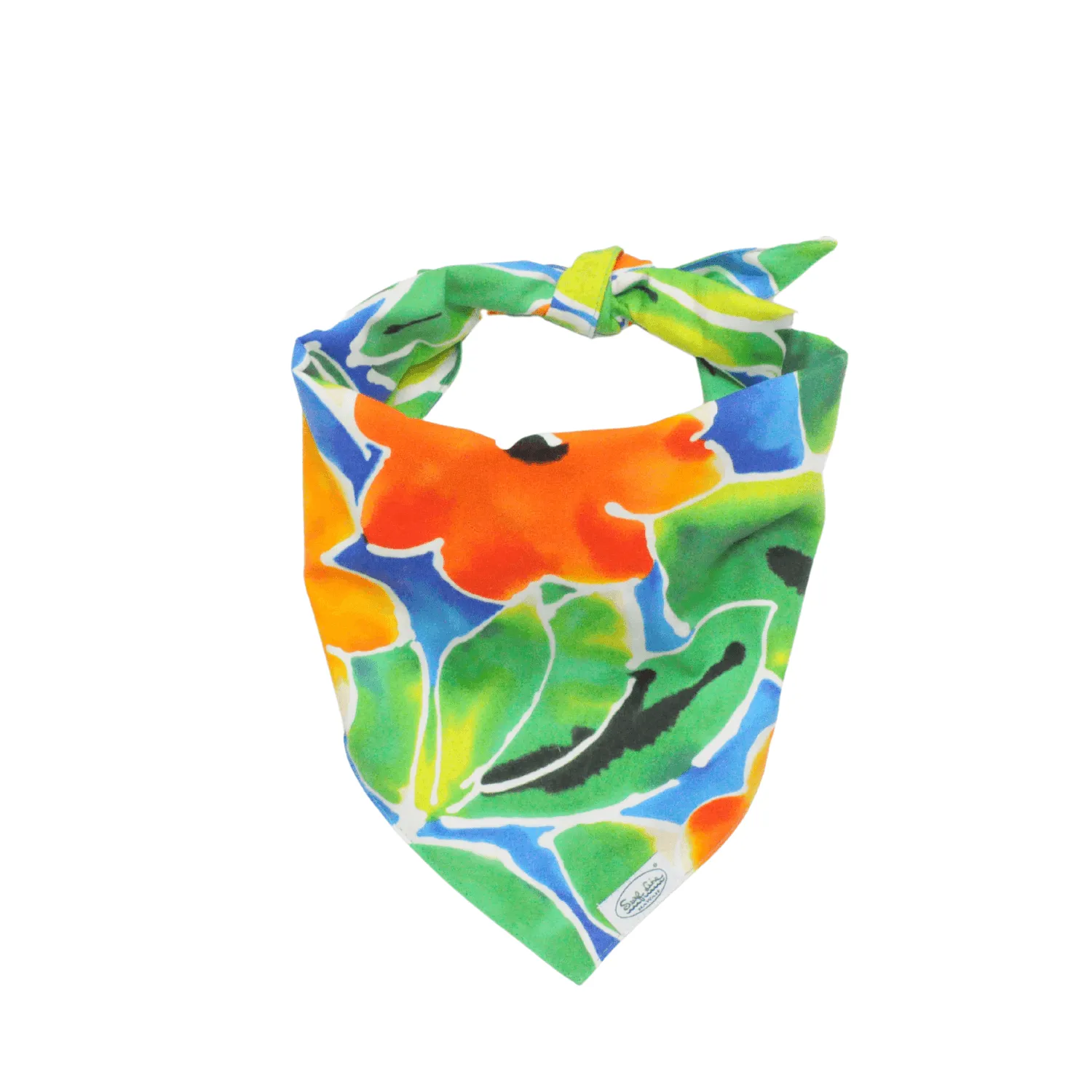 Pet Bandana - Surf Line Hawaii Flower Star Blue