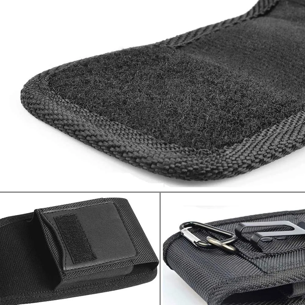 Phone Pouch Belt Clip Holster Bag Cover for Cat S62 Pro S42 5.5" / Crosscall Core-X4 5.45" Waist Nylon Case for MLS D6 4G 6" Belt Loops Card Holder