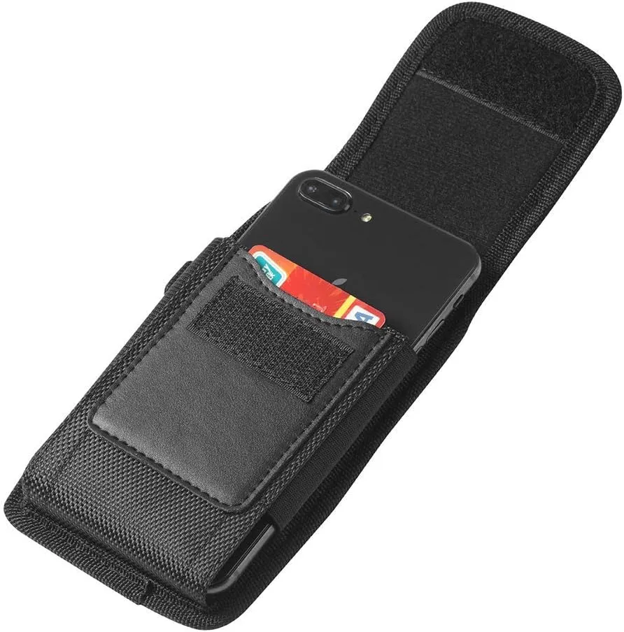Phone Pouch Belt Clip Holster Bag Cover for Cat S62 Pro S42 5.5" / Crosscall Core-X4 5.45" Waist Nylon Case for MLS D6 4G 6" Belt Loops Card Holder