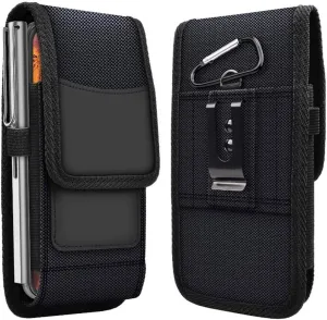 Phone Pouch Belt Clip Holster Bag Cover for Cat S62 Pro S42 5.5" / Crosscall Core-X4 5.45" Waist Nylon Case for MLS D6 4G 6" Belt Loops Card Holder