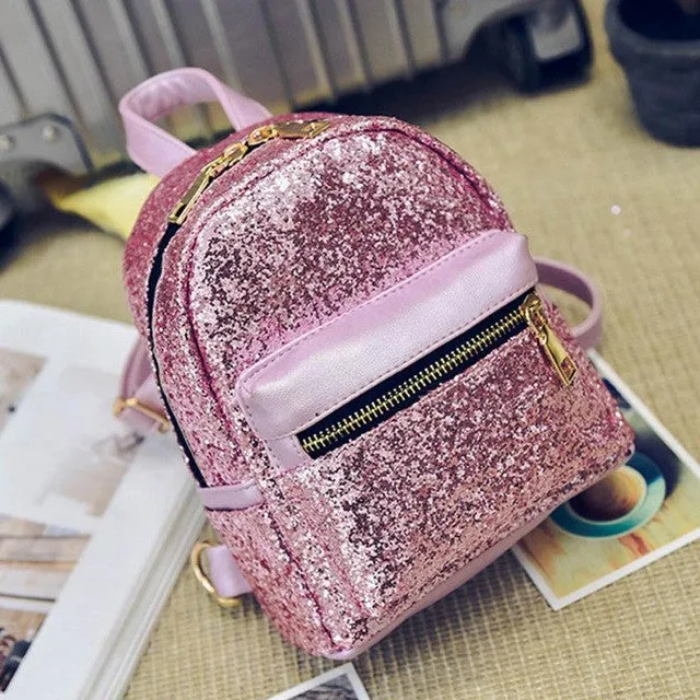 PICK YOUR COLOR: Super Cute, Super Shiny Mini Backpack, Glitter and Sparkles
