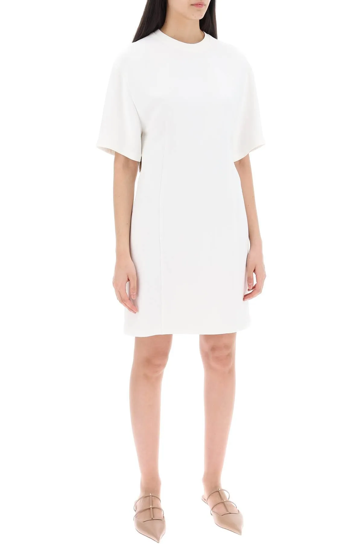"structured couture mini dress in